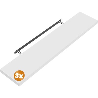 Casaria Wandregal Set aus 3 Weiße - Schwebende Wandregale für Zuhause Casaria Wandregal Set aus 3 Weiße - Schwebende Wandregale für Zuhause