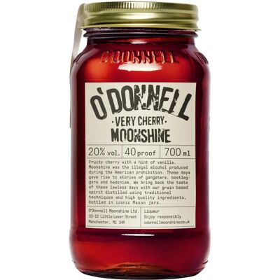 O'Donnell Moonshine Very Cherry Likör - Alkohol 20% - Klassischer Moonshine O'Donnell Moonshine Very Cherry Likör - Alkohol 20% - Klassischer Moonshine