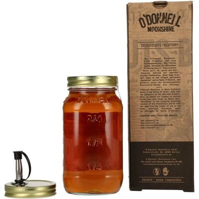 O'Donnell Moonshine mit Ausgießer-Deckel Geschenkset - Sticky Toffee O'Donnell Moonshine mit Ausgießer-Deckel Geschenkset - Sticky Toffee