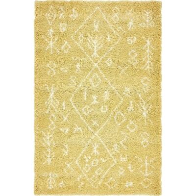 MYFLAIR MÖBEL & ACCESSOIRES Temara Shag Gelber Teppich - Teppich MYFLAIR MÖBEL & ACCESSOIRES Temara Shag Gelber Teppich - Teppich