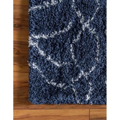 MYFLAIR MÖBEL & ACCESSOIRES Temara Shag - Teppich, 152x244cm, blau MYFLAIR MÖBEL & ACCESSOIRES Temara Shag - Teppich, 152x244cm, blau