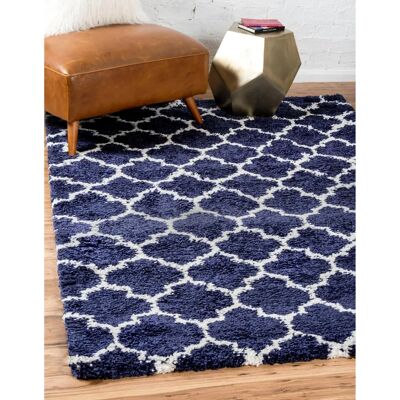 MYFLAIR MÖBEL & ACCESSOIRES Temara Shag Teppich - 152x244cm, Blau MYFLAIR MÖBEL & ACCESSOIRES Temara Shag Teppich - 152x244cm, Blau