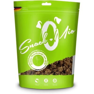 SnackOmio - krosse Fleischwürfel Wild - 8 x 125 g - Friandise pour chien - Publicité SnackOmio - krosse Fleischwürfel Wild - 8 x 125 g - Friandise pour chien - Publicité