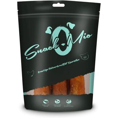 Snackomio Rouleaux de Poitrine de Poulet - Friandises pour chiens 150g - Publicité Snackomio Rouleaux de Poitrine de Poulet - Friandises pour chiens 150g - Publicité