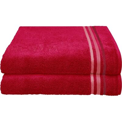 SCHIESSER Skyline Color Badetuch-Set - 2 Stück, 70x140cm, Rot SCHIESSER Skyline Color Badetuch-Set - 2 Stück, 70x140cm, Rot