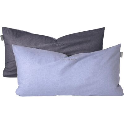 SCHIESSER Blaue Doubleface Baumwoll-Kissenhülle SCHIESSER Blaue Doubleface Baumwoll-Kissenhülle