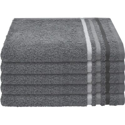 SCHIESSER Skyline Color Gästetuch - 5er Set, Grau SCHIESSER Skyline Color Gästetuch - 5er Set, Grau
