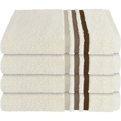SCHIESSER Skyline Color Baumwollhandtuch-Set - 4 Stück Beige SCHIESSER Skyline Color Baumwollhandtuch-Set - 4 Stück Beige
