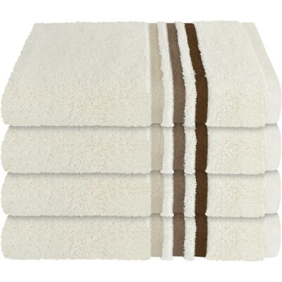 SCHIESSER Skyline Color Baumwollhandtuch-Set - 4 Stück Beige SCHIESSER Skyline Color Baumwollhandtuch-Set - 4 Stück Beige