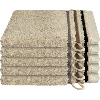 SCHIESSER Skyline Beige Baumwollhandtücher - 5er Set SCHIESSER Skyline Beige Baumwollhandtücher - 5er Set