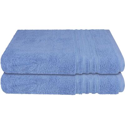 SCHIESSER Milano Baumwollhandtücher - 2 Stck, 70x140cm, Hellblau SCHIESSER Milano Baumwollhandtücher - 2 Stck, 70x140cm, Hellblau
