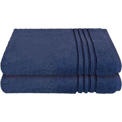 SCHIESSER Milano Baumwoll-Badetuch - Dunkelblau SCHIESSER Milano Baumwoll-Badetuch - Dunkelblau
