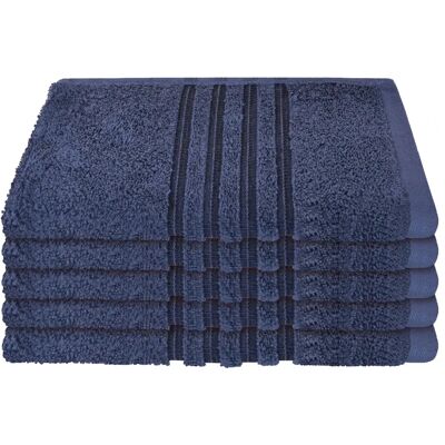 SCHIESSER Milano Gästetuch - 5 Stück, 30x50cm, Dunkelblau SCHIESSER Milano Gästetuch - 5 Stück, 30x50cm, Dunkelblau
