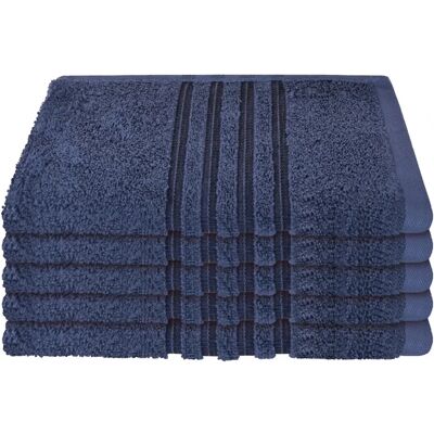 SCHIESSER Milano Gästetuch - 5 Stück, 30x50cm, Dunkelblau SCHIESSER Milano Gästetuch - 5 Stück, 30x50cm, Dunkelblau
