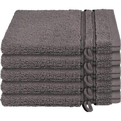 SCHIESSER Milano Waschhandschuh-Set - 5 Stück, Grau SCHIESSER Milano Waschhandschuh-Set - 5 Stück, Grau