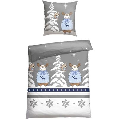 SCHIESSER Kitta - Weiche Baumwolle Winter-Print Bettwäsche SCHIESSER Kitta - Weiche Baumwolle Winter-Print Bettwäsche