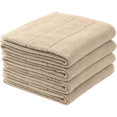 SCHIESSER Turin 4er Pack Baumwollhandtücher - Beige - Handtuch SCHIESSER Turin 4er Pack Baumwollhandtücher - Beige - Handtuch
