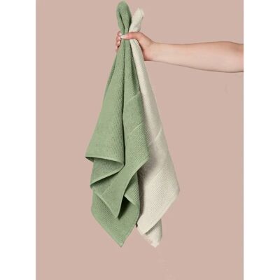 SCHIESSER Turin Badetuch-Set - Beige - 70x140cm - 2 St. SCHIESSER Turin Badetuch-Set - Beige - 70x140cm - 2 St.