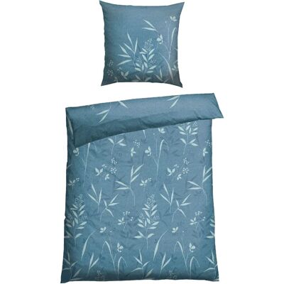 SCHIESSER Kicky Blau Blumen 2-teiliges Bettwäsche-Set SCHIESSER Kicky Blau Blumen 2-teiliges Bettwäsche-Set
