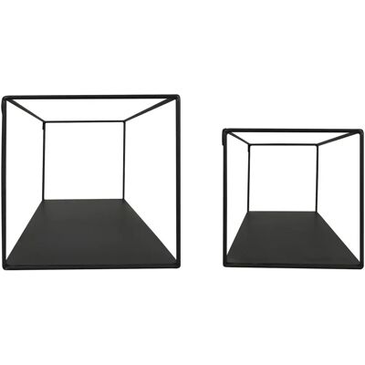 Sconto Willemstad Falipolc - Fekete - 65x15x15 cm Sconto Willemstad Falipolc - Fekete - 65x15x15 cm