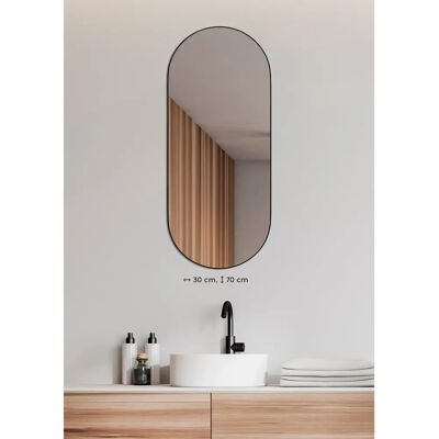 MIRRORS AND MORE Josephine Schwarzer ovale Wandspiegel - Wandspiegel MIRRORS AND MORE Josephine Schwarzer ovale Wandspiegel - Wandspiegel
