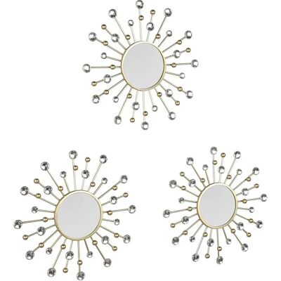 MIRRORS AND MORE Melanie Specchio decorativo dorato - Rotondo, Pietre scintillanti MIRRORS AND MORE Melanie Specchio decorativo dorato - Rotondo, Pietre scintillanti