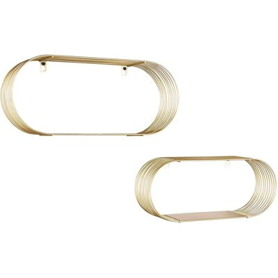 Sconto Wandregal 2er-Set gold 10x18 cm - Wandregale Sconto Wandregal 2er-Set gold 10x18 cm - Wandregale