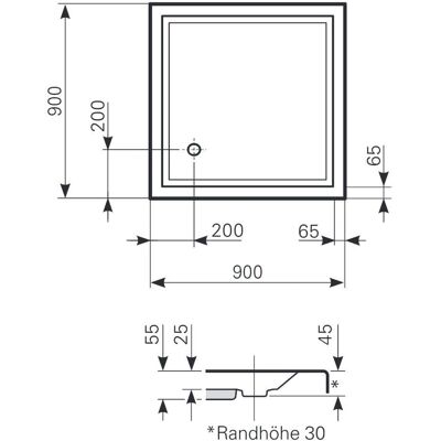 Mauersberger Localis Douchebak 90x90cm - Douchebak Mauersberger Localis Douchebak 90x90cm - Douchebak