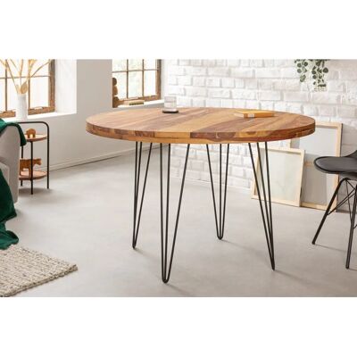 Invicta Makassar Ronde Eettafel van Sheesham - 120cm Invicta Makassar Ronde Eettafel van Sheesham - 120cm