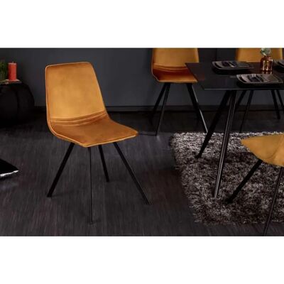 Dekorhome Amyklas Retro Fluwelen Eetkamerstoel Set - 4 stuks Dekorhome Amyklas Retro Fluwelen Eetkamerstoel Set - 4 stuks