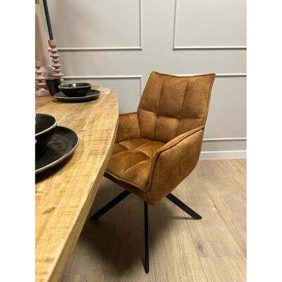 LADON Mosterd Fluwelen Eetkamerstoel Set LADON Mosterd Fluwelen Eetkamerstoel Set