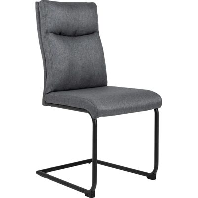 Invicta - ARETE - Grau - Schwarzer Metallfuß - dining chair Invicta - ARETE - Grau - Schwarzer Metallfuß - dining chair
