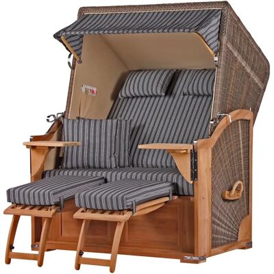 Bene Living Schaalsee 2-Sitzer Teak grau Strandkorb Bene Living Schaalsee 2-Sitzer Teak grau Strandkorb