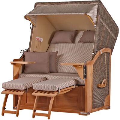 bene living Schaalsee 2-Sitzer - Teak - grau - 2-Person - Beach chair bene living Schaalsee 2-Sitzer - Teak - grau - 2-Person - Beach chair