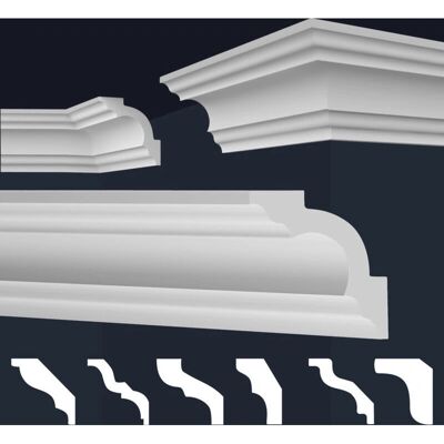 Marbet Design - E-16 - Blanc - 96x96 mm - Moulure de corniche - Publicité Marbet Design - E-16 - Blanc - 96x96 mm - Moulure de corniche - Publicité