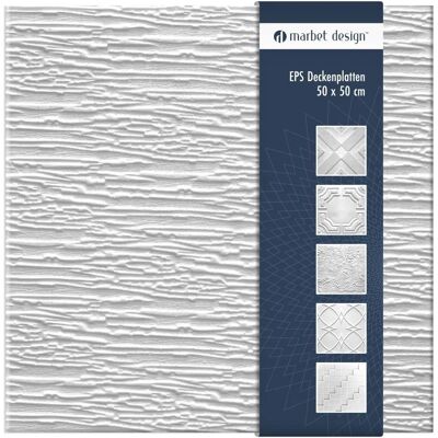 MARBET DESIGN - Dynasty - White - 50x50 cm - Planches de plafond - Publicité MARBET DESIGN - Dynasty - White - 50x50 cm - Planches de plafond - Publicité