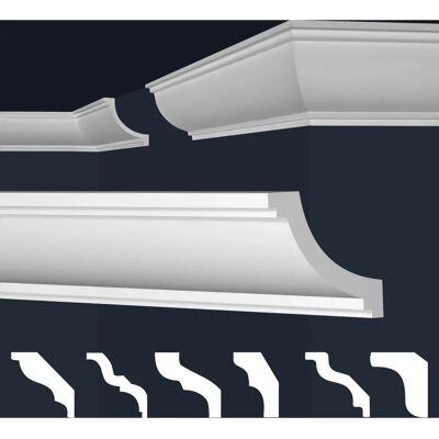 Marbet Design Corniche de Plafond - 2m Blanc E-26 - Publicité Marbet Design Corniche de Plafond - 2m Blanc E-26 - Publicité