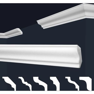 Marbet Design Moulures blanches pour murs et plafonds - E-4 - 30x30mm - Publicité Marbet Design Moulures blanches pour murs et plafonds - E-4 - 30x30mm - Publicité