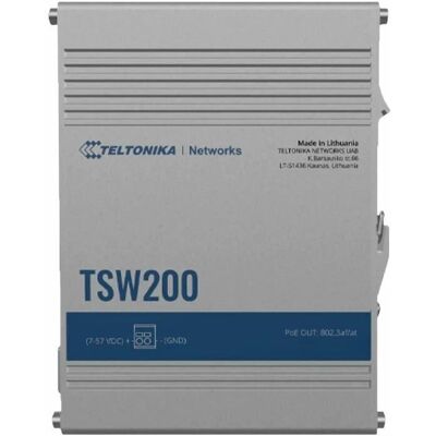 Teltonika TSW200 Aluminium Gigabit PoE Switch - Industrie Ethernet Teltonika TSW200 Aluminium Gigabit PoE Switch - Industrie Ethernet