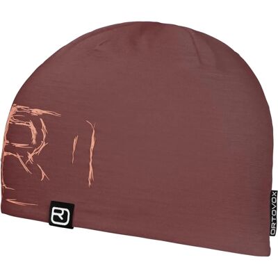 ORTOVOX Heren 120 TEC LOGO BEANIE - Mountain Rose - Beanie - Buitenshuis ORTOVOX Heren 120 TEC LOGO BEANIE - Mountain Rose - Beanie - Buitenshuis
