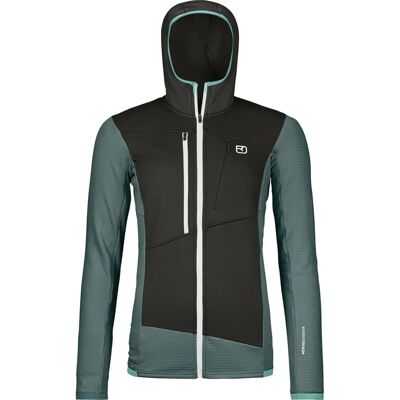ORTOVOX Merino Fleece Hoodie - Donna, Grigio Artico Scuro, Modello 87204 - Felpa con cappuccio ORTOVOX Merino Fleece Hoodie - Donna, Grigio Artico Scuro, Modello 87204 - Felpa con cappuccio