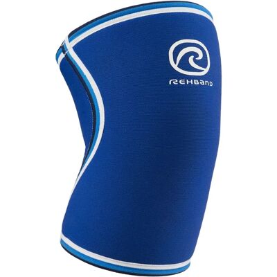 Rehband RX Original Genouillère - 7mm Bleue - Support de genou pour haltérophilie - Publicité Rehband RX Original Genouillère - 7mm Bleue - Support de genou pour haltérophilie - Publicité