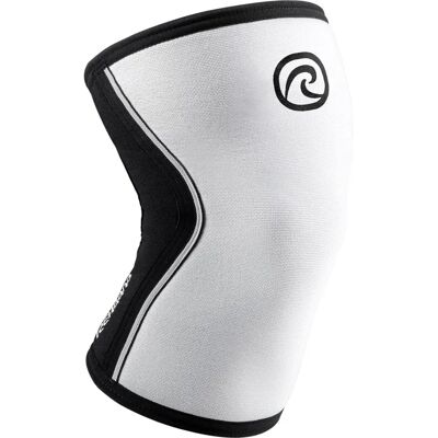Rehband RX Manchon de Genou - Blanc/Noir - Support, Flexible, 5mm - Publicité Rehband RX Manchon de Genou - Blanc/Noir - Support, Flexible, 5mm - Publicité