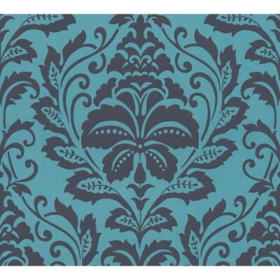 Profhome Barock Tapete - Blau, Schwarz, Grau - Vlies Wallpaper Profhome Barock Tapete - Blau, Schwarz, Grau - Vlies Wallpaper