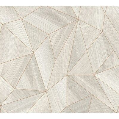 Carta da parati non tessuto grigia con motivo geometrico - Decorazione parete Carta da parati non tessuto grigia con motivo geometrico - Decorazione parete