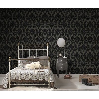 Profhome 335805-GU Silber Vlies Tapete - Wanddekoration Profhome 335805-GU Silber Vlies Tapete - Wanddekoration