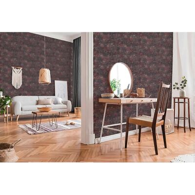 Profhome 373913-GU Vlies Tapete - Leicht Texturiert - Braun Roter Design Profhome 373913-GU Vlies Tapete - Leicht Texturiert - Braun Roter Design