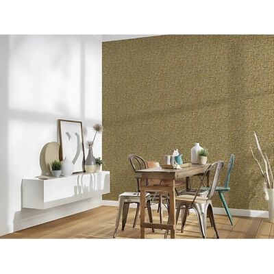 Profhome 377064-GU Papel pintado no tejido madera amarilla - Papel pintado Profhome 377064-GU Papel pintado no tejido madera amarilla - Papel pintado