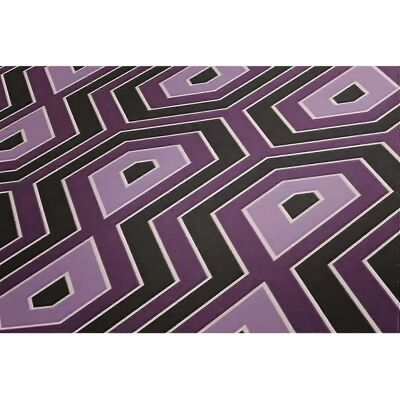 Profhome 377073-GU Carta da Parati Non Tessuto - Viola & Nero - Geometrico - Finitura Opaca Profhome 377073-GU Carta da Parati Non Tessuto - Viola & Nero - Geometrico - Finitura Opaca