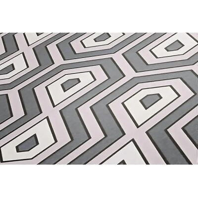 Profhome 377077-GU Pink Retro Geometric Non-woven Wallpaper - Wall Decor Profhome 377077-GU Pink Retro Geometric Non-woven Wallpaper - Wall Decor